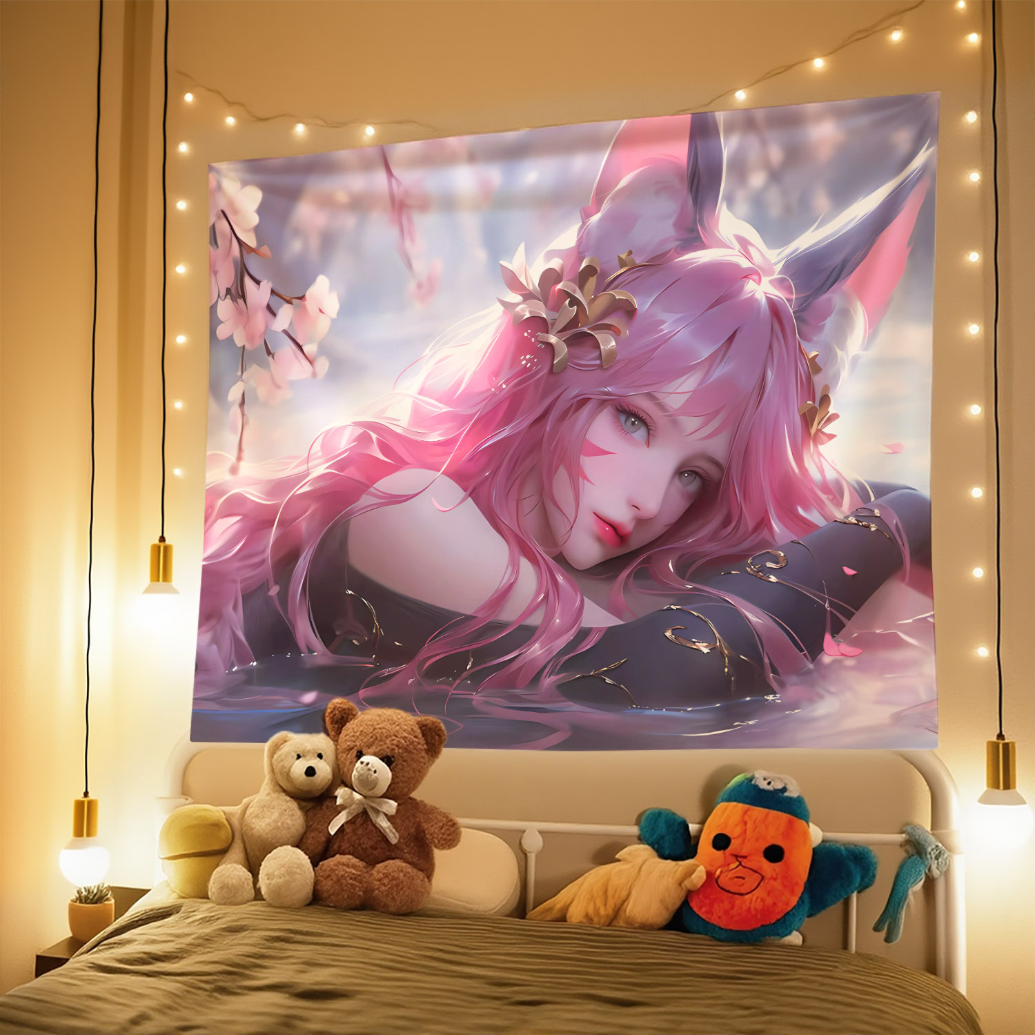 纯欲风美女高清挂布lol阿狸背景