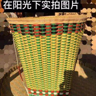 采茶叶的篮子背篓竹编买菜采摘塑料手工编制家用舞蹈背筐