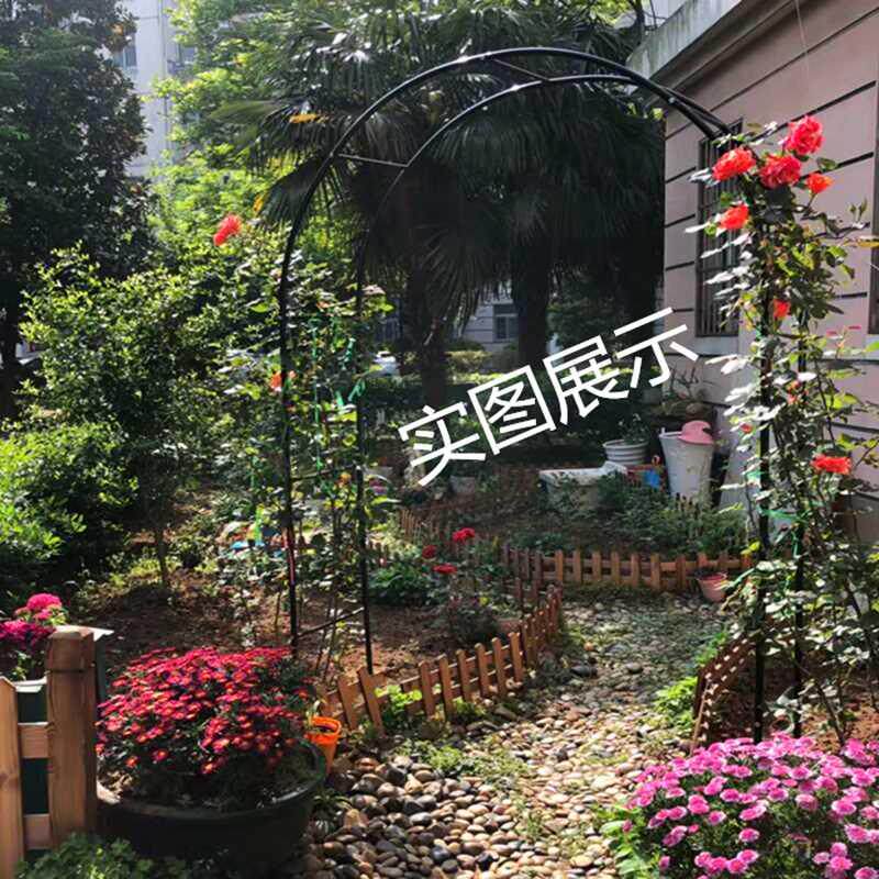 庭院爬藤花架拱门支架简易田园花架月季花架欧式网格架葡萄架包邮