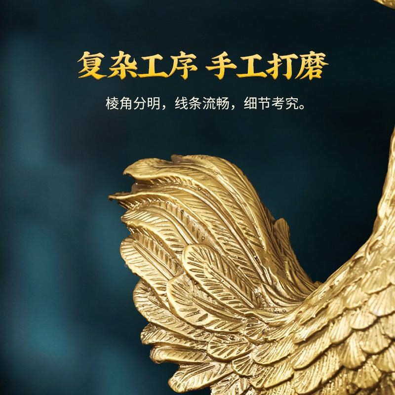 灵机麦玲玲2026马年铜鸡摆件黄铜金公十二生肖家居客厅装饰吉祥物