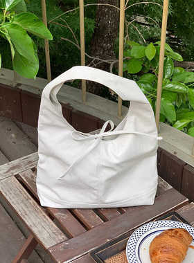 UR 韩国depound包 新款法式蝴蝶结绑带包大容量手提单肩托特包女