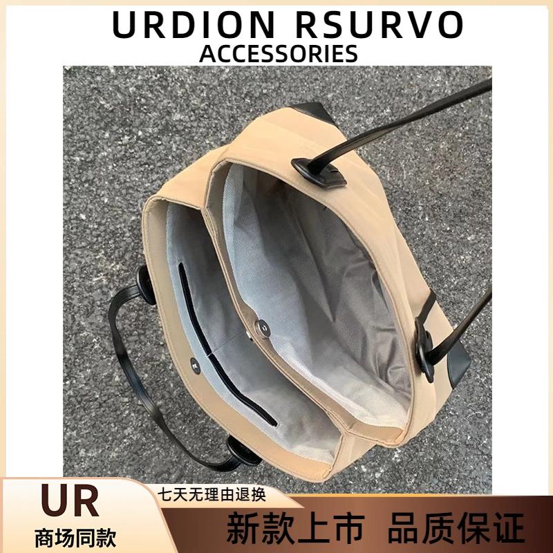 UR高级感托特大包女2025新款尼龙包单肩斜挎包大容量休闲手提包