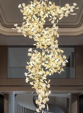 别墅复式楼大吊灯loft旋转楼梯灯挑空跃层客厅现代简约艺术家居灯