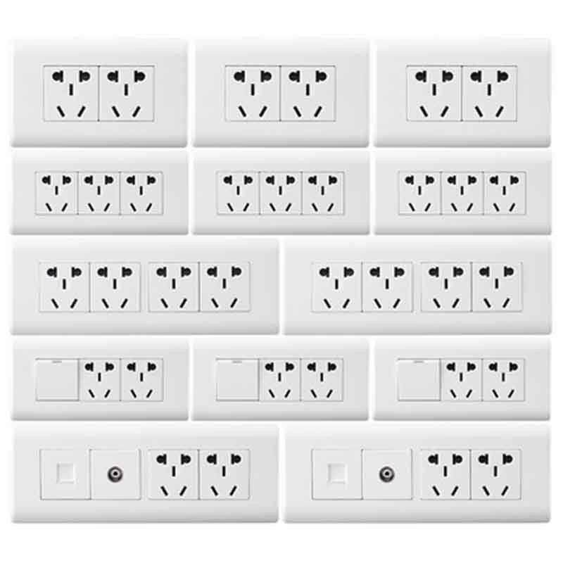 118型开关插座十五孔电视插座墙壁暗装15孔带有线TV老式电源面板,电子/电工,开关插座套装,淘宝优惠券,粉丝福利购,淘宝优惠卷