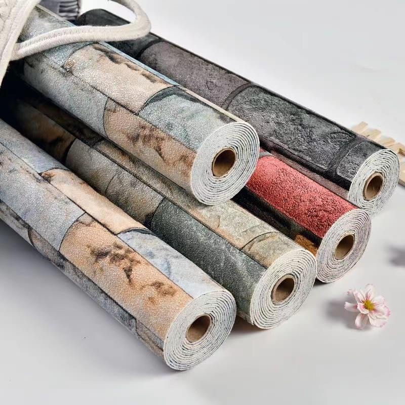 3d立体砖纹墙贴复古自粘墙纸防水商用泡沫贴纸砖石客厅背景墙壁纸