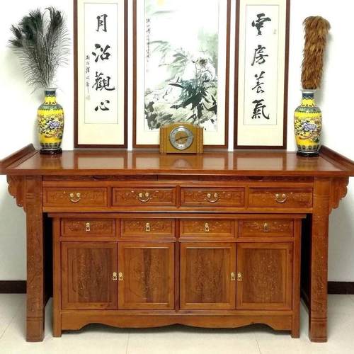 实木家用供桌供台供佛桌神台老榆木套柜条案佛龛佛台供奉台新款