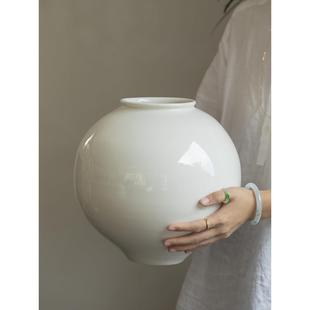 曼叙陶瓷花瓶2024新款轻奢高级感景德镇大花瓶插干花客厅白色摆件