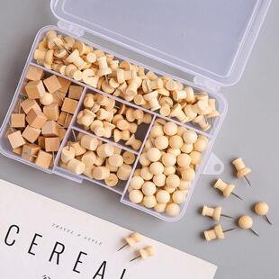 【丰喜严选】180枚套装原木质工字钉软木板木制按钉图钉大头钉子