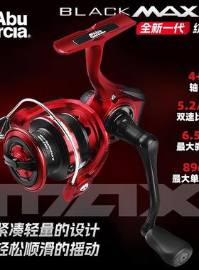 ABU GARCIA 阿布25年新款Bmax 纺车轮远投高速比斜口金属渔轮SX