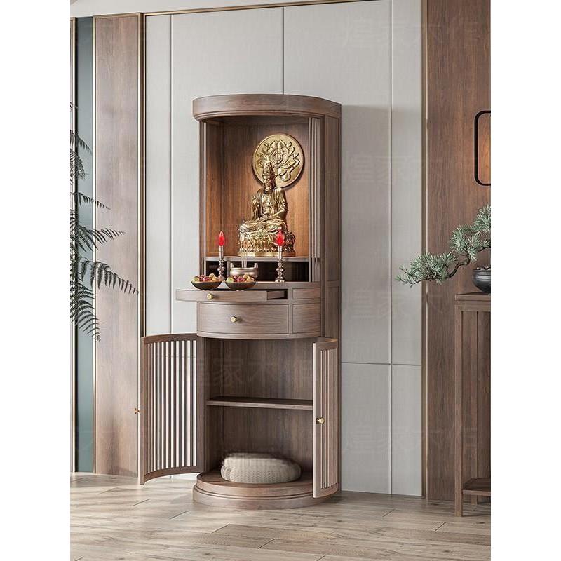 新中式实木佛龛神台家用供奉台立柜财神爷观音菩萨供桌香案台佛柜