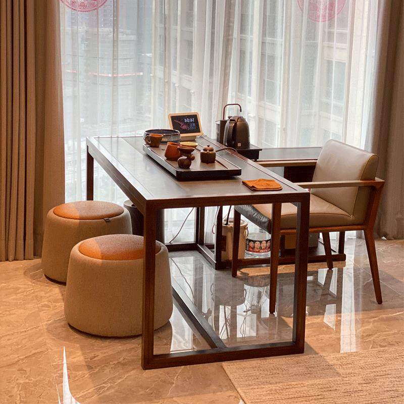 新中式阳台茶桌2025新款小型家用实木泡茶桌乌金石面胡桃木小茶台,住宅家具,家用茶台/茶桌,淘宝优惠券,粉丝福利购,淘宝优惠卷