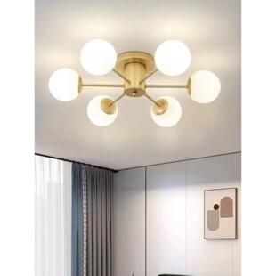 斯堪 纳维亚客厅灯简单现代网红创意铁魔豆分子餐厅卧室书房吸顶