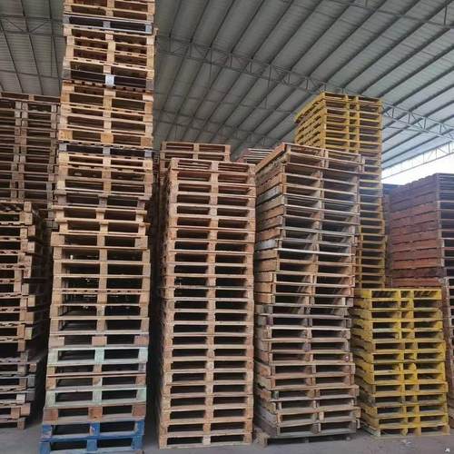 金属货物免熏蒸木制免检钢制叉车托盘实木仓板垫川字物流底托木架