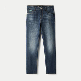 2026春夏男中腰直筒印花洗水弹力五袋款 撤标撤柜 牛仔裤 H家