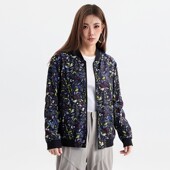 撤标撤柜 H家 2025春秋女士简约活力舒适百搭花纹棒球领夹克