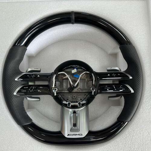 适用于奔驰方向盘老改新A180LC200LE300碳纤维蜻蜓AMG总成改装