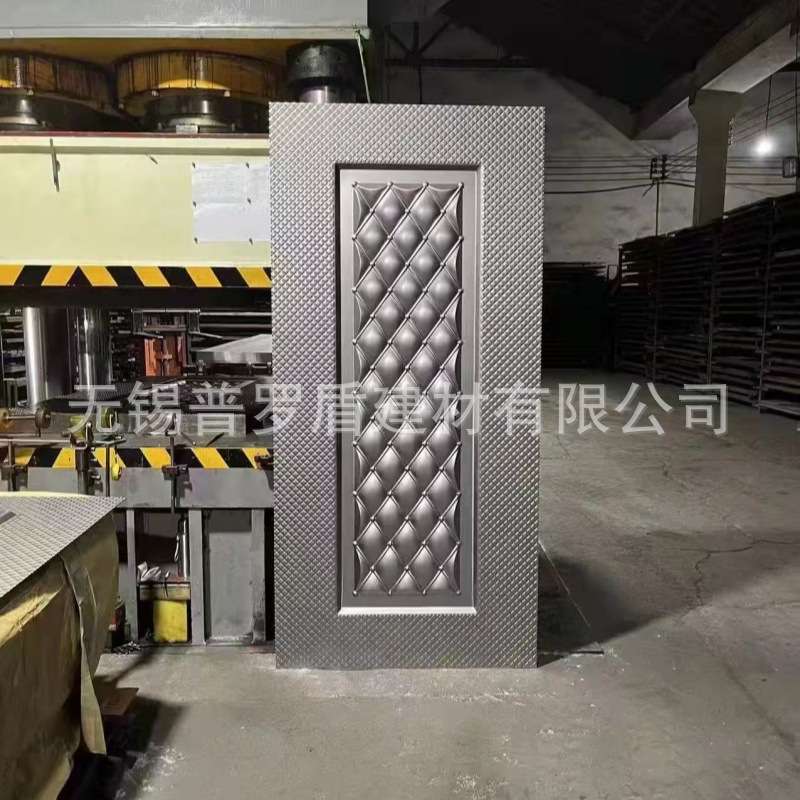 装饰入户门防盗门门面冷轧板子母门 镀锌板花纹铁皮板 压花门板