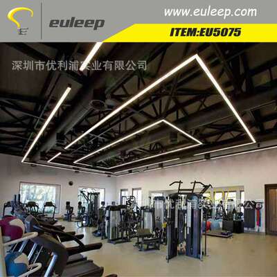 led长条灯吊线灯办公室现代正方形吊灯吸顶灯健身房爆款吊装灯