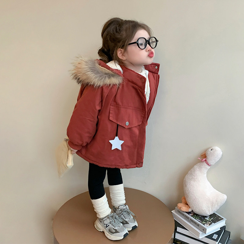 女童加绒棉衣冬季2024新款洋气儿童加厚派克服外套女宝宝冬装棉服,童装/婴儿装/亲子装,普通外套,淘宝优惠券,粉丝福利购,淘宝优惠卷