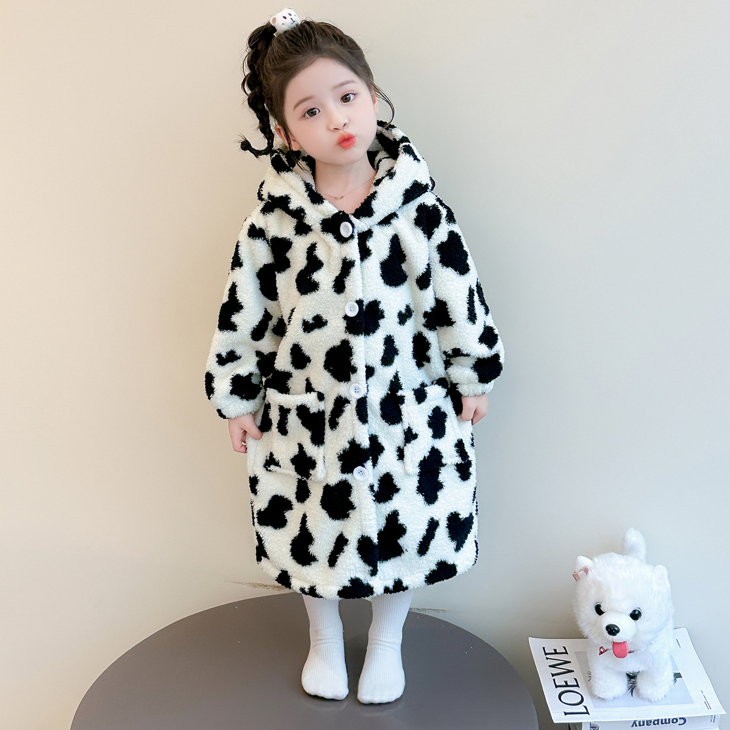 【活动价】女童加绒连帽睡衣浴袍