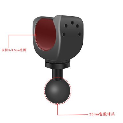 摩托车行车记录仪固定支架金属自行车电动车后视镜多功能夹子