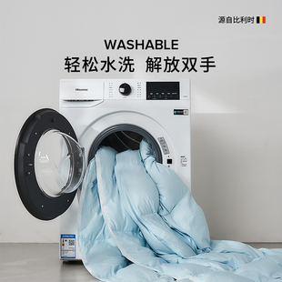 贝卡特德思丽益生菌防螨鹅绒被轻薄可机洗空调被四季可用羽绒薄被