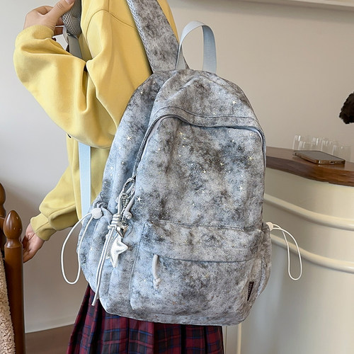 书包女初高中生星星印花韩版小众