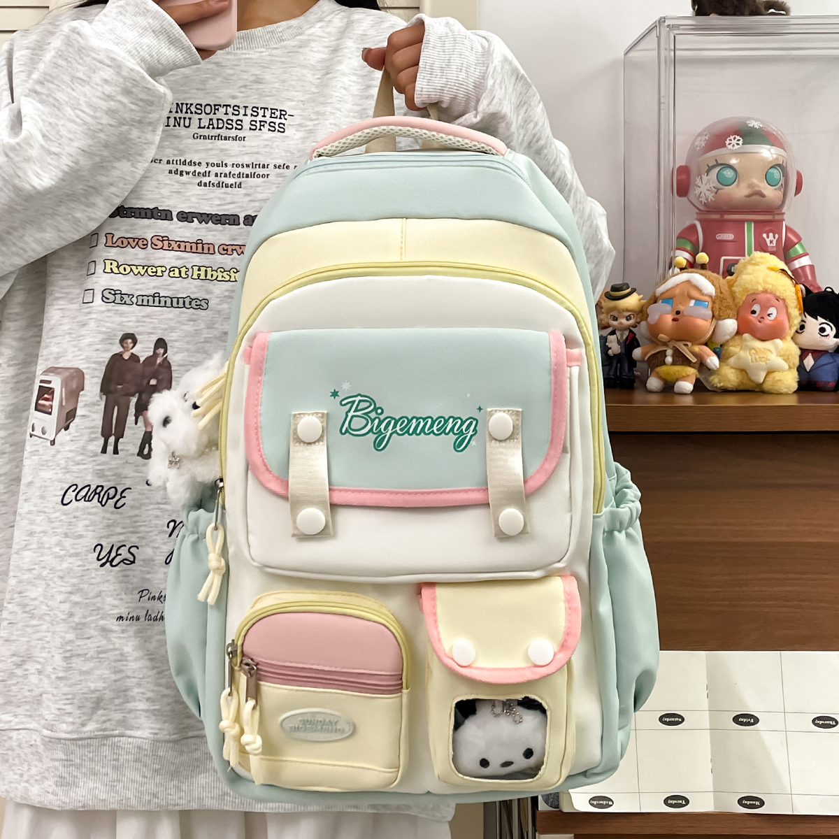 日系ins学院可爱女生初中生书包