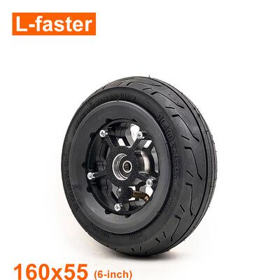 L-faster6.3英寸充气轮160*55气胎带管8MM轴承用于电动滑板
