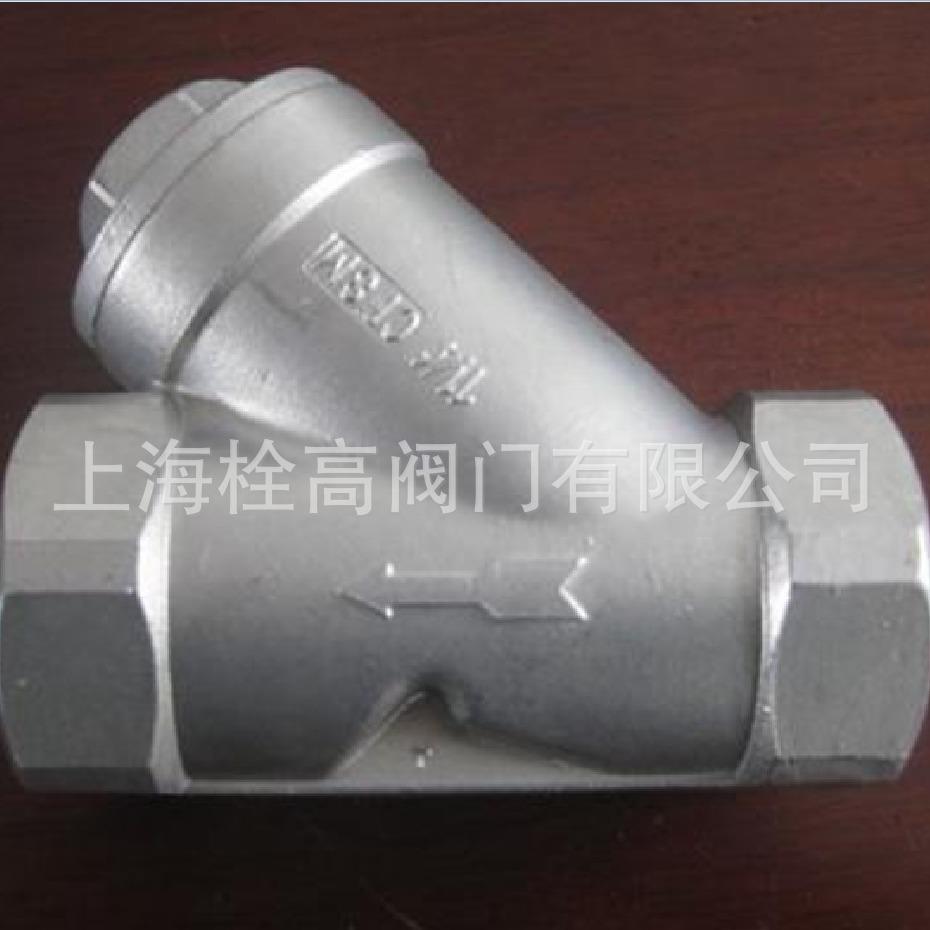 供应304不锈钢螺纹Y型过滤器GL11H-16P不锈钢Y型内螺纹过滤器