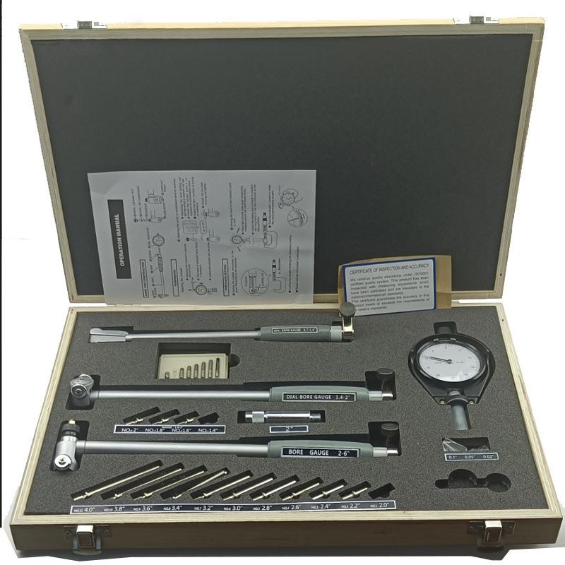 径百分表千分内孔测量工具一套高精度量表内经量缸表头0.7-6‘’