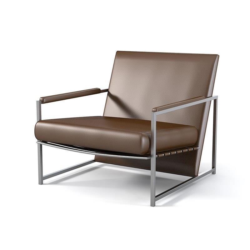 Atlan休闲皮艺单椅意式沙发椅客厅阳台极简休闲椅设计师