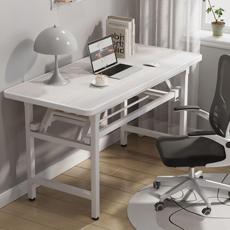 加固双横梁折叠桌台式电脑桌家用书桌简约办公桌简易学习写字桌子