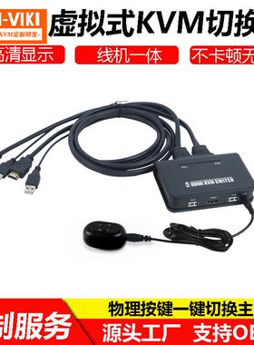 ITEN爱腾KVM切换器2进1出2口HDMIUSB共享一体机器高清4K切屏器