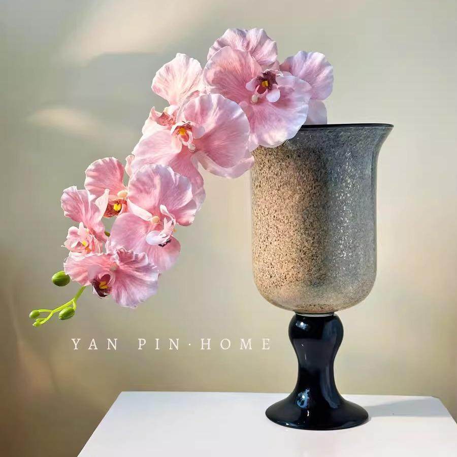 中古风高级感手工琉璃高脚风灯花瓶客厅插花装饰摆件复古餐桌花器,纺织面料/辅料/配套,纺织机械配件,淘宝优惠券,粉丝福利购,淘宝优惠卷