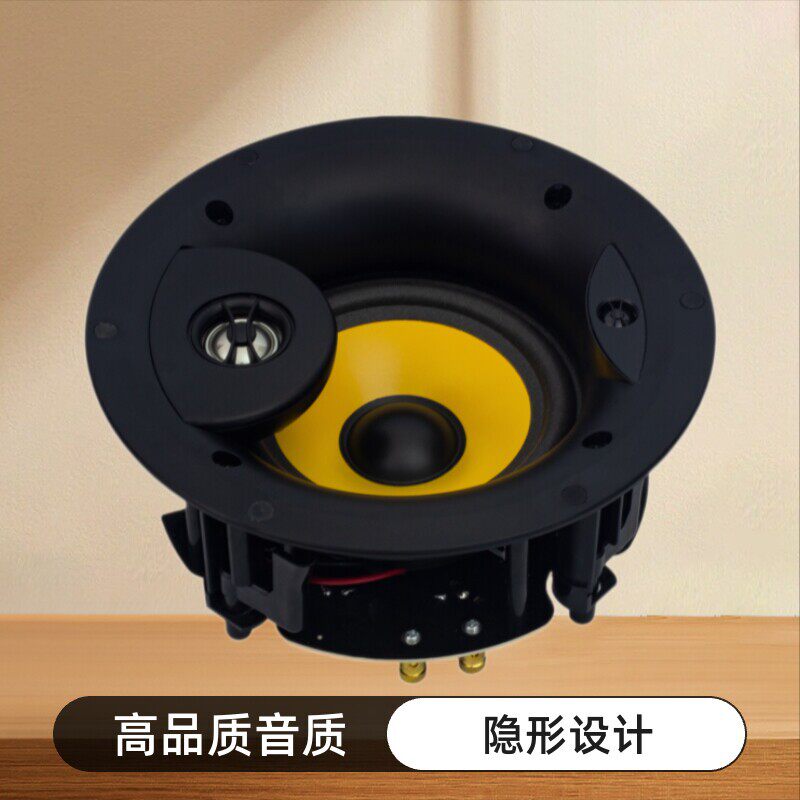 天籁5.25寸定阻吸顶天花无源隐藏式扬声器三分频喇叭音响音箱925