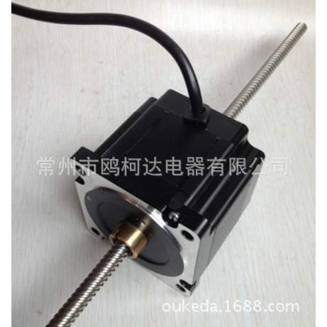 86贯通式直线丝杆步进电机 梯形丝杆电机 T型丝杆直径14MM  导程3
