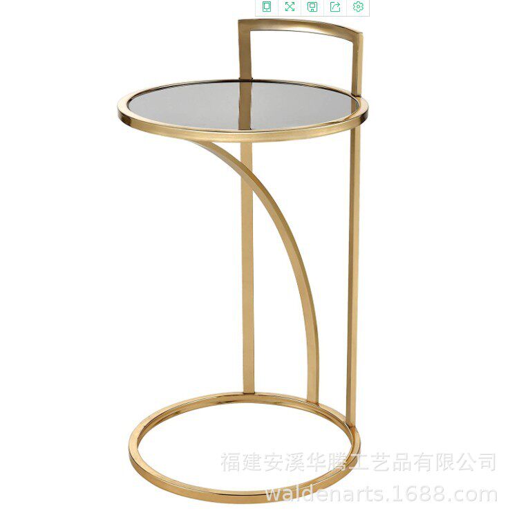 北欧家具创意小户型客厅铁艺玻璃茶几现代简约桌几