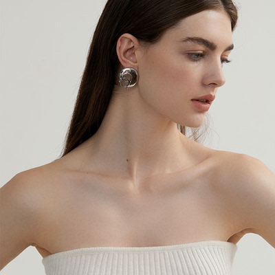 assaid前卫简约素圈耳环