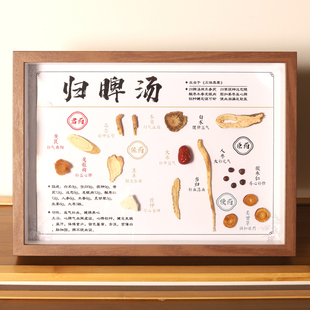 养生文化墙罐装贴画健康展架半夏矿石类直播礼品材料壁纸汤方墙面