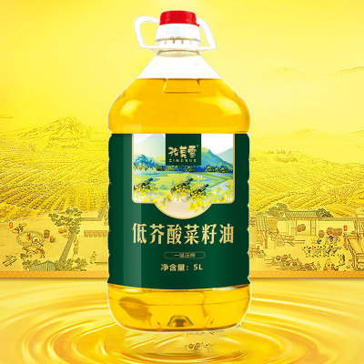 孜莫雪菜籽油四川特产低芥酸浓香5L非转基因物理压榨食用油农家