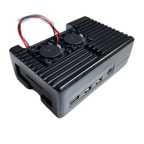 树莓派4b主板外壳RaspberryPi4b型盒子4b/4代铝合金散热壳子配件
