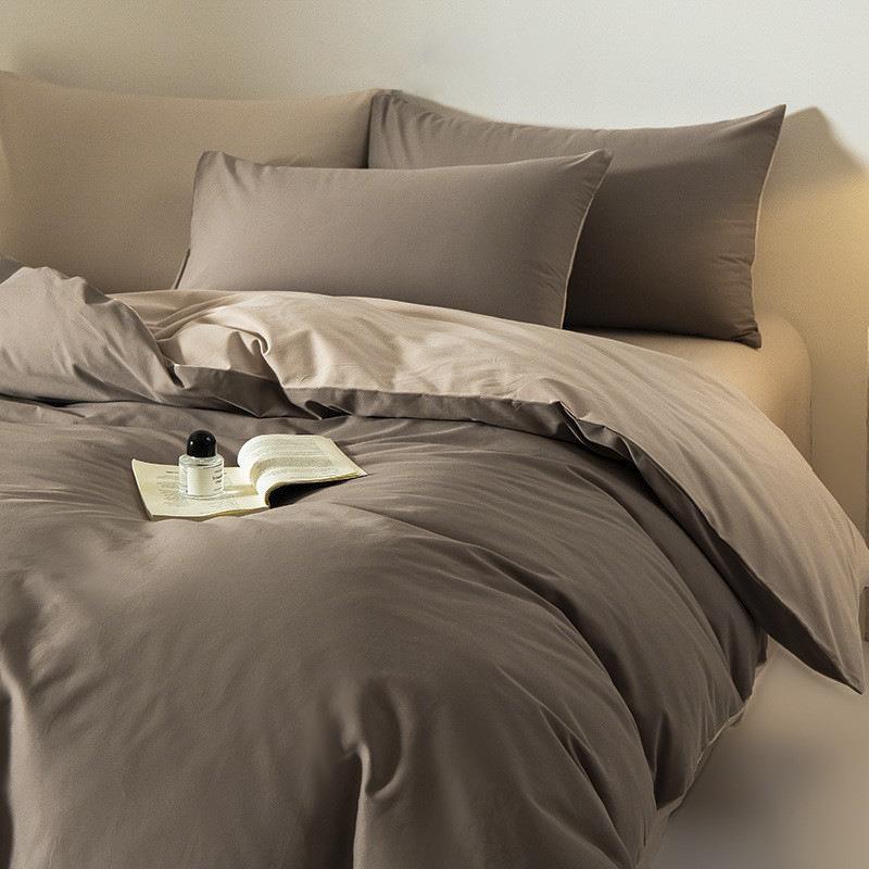 简约100SPro长绒棉磨毛四件套秋冬加厚纯棉全棉床单被套床上用品4