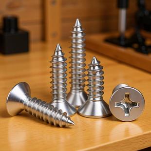 M8平头自攻螺丝钉 316不锈钢沉头十字槽自攻螺丝M3