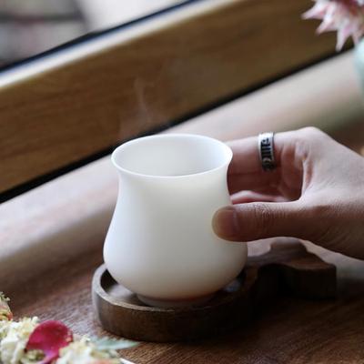 德化白瓷羊脂玉精致咖啡杯手冲闻香杯专业感官品鉴杯陶瓷聚香杯子