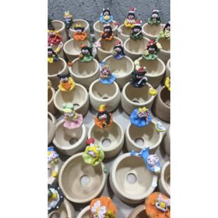 悠悠多肉原创多肉花盆之淘陶泥棉花糖釉材质裙摆系列花盆