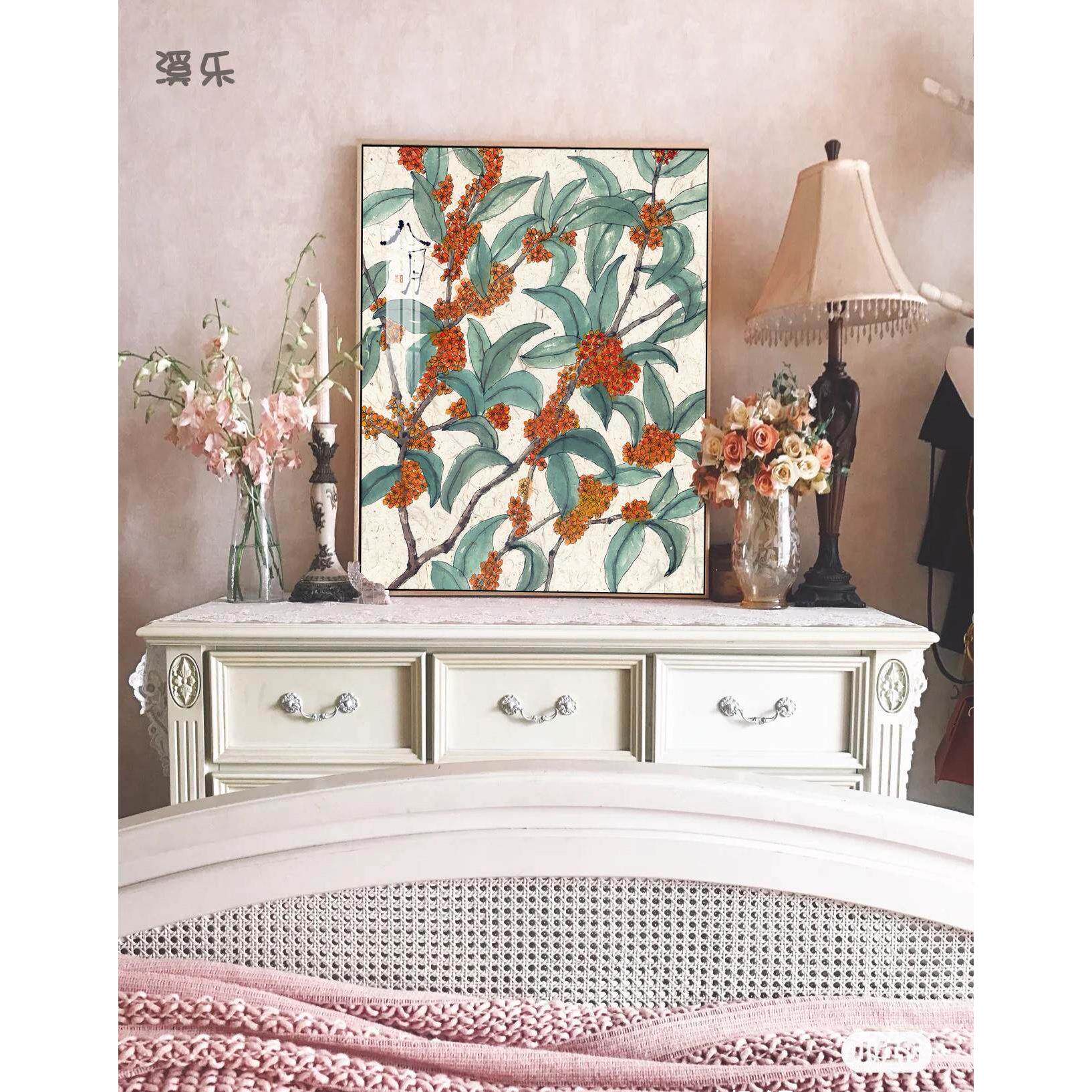 吴冠中水墨画新中式客厅装饰画沙发背景墙横版壁画大尺寸饭厅挂画