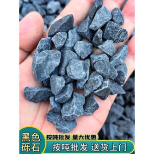 黑色砾石深灰色水洗石头枯山水园林景观庭院造景户外铺路小碎石子