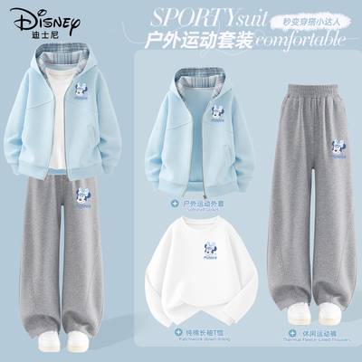 迪士尼女童春秋套装小公主洋气2026新款童装女装今年流行儿童春装