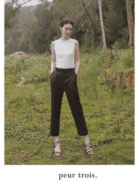 peur 工字背心纯色显瘦春夏无袖修身内搭包副乳圆领合身